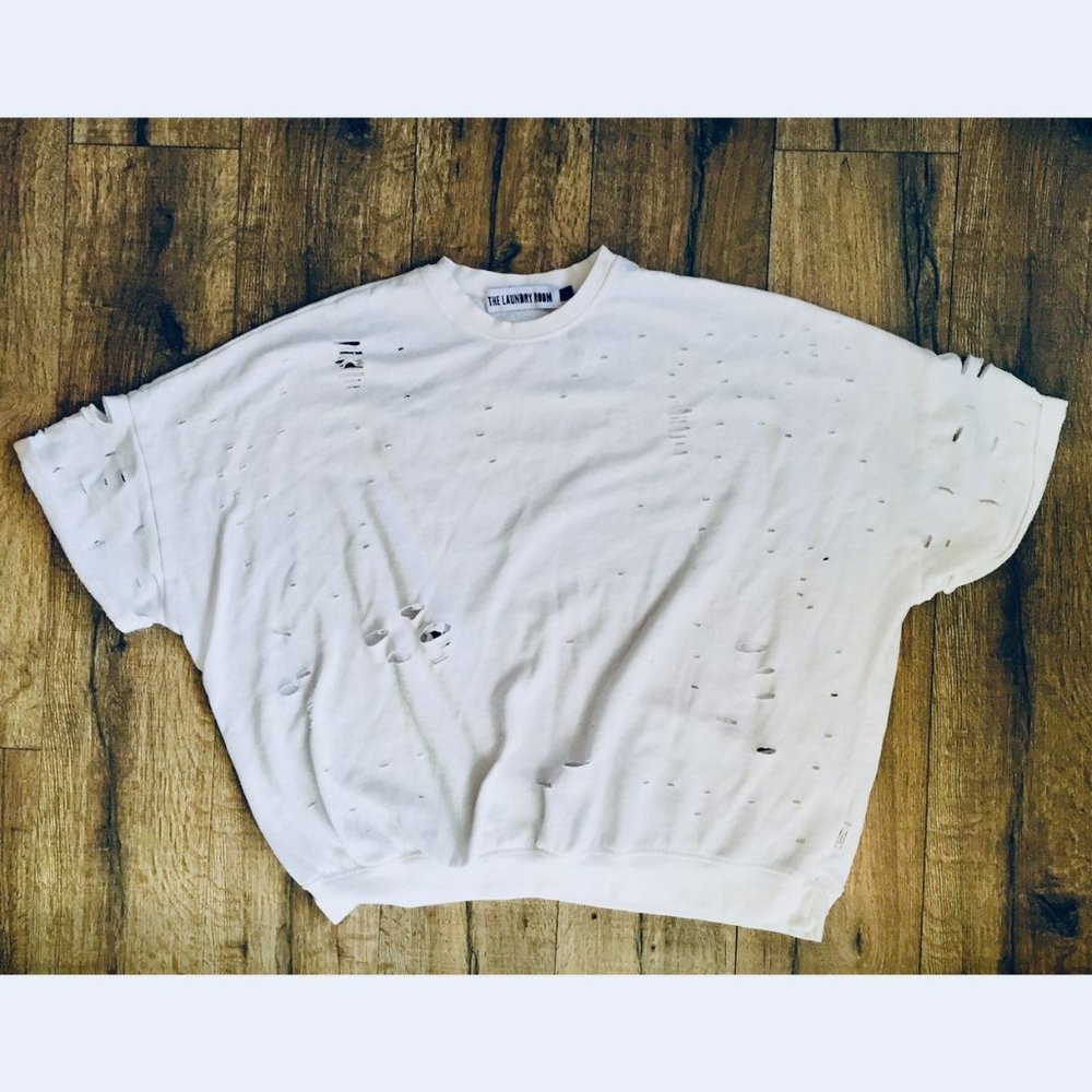 ♡Laundry Room Thrasher Sweater Oversized | White L